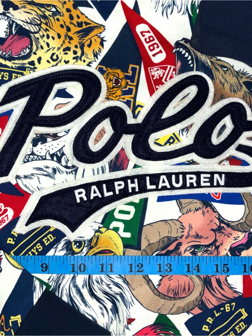 Polo Ralph Lauren Multicolor Graphic Logo Sweatshirt—Size Large - Picture 3 of 4